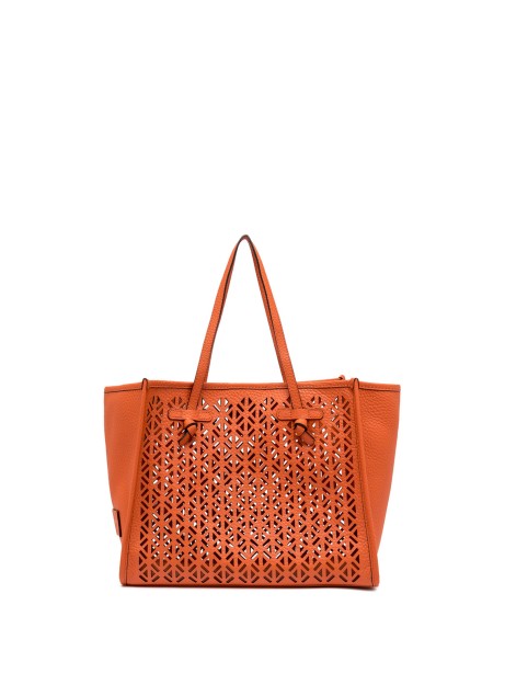 Marcella shopping bag in double bubble leather
