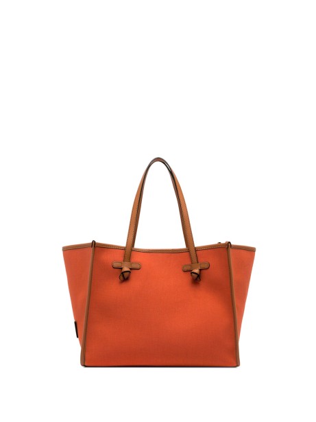 Marcella shopping bag in two-tone canvas