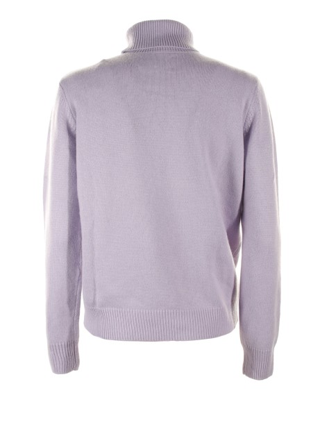 Lilac turtleneck with logo 2