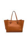 Shopping bag Marcella in pelle bubble double caramello