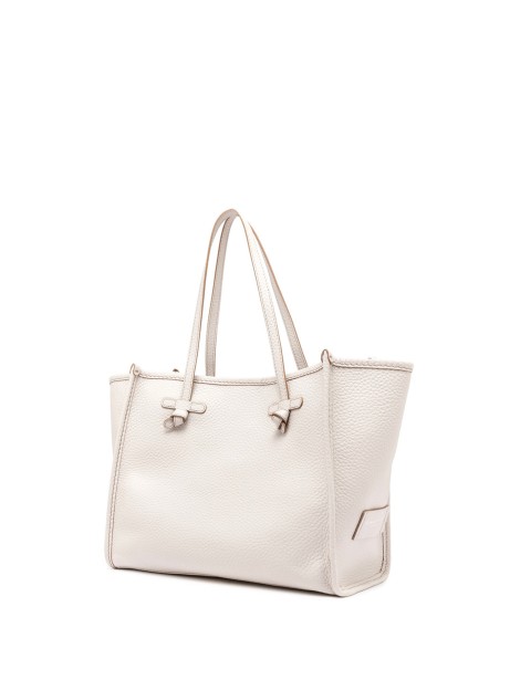 Shopping bag Marcella in pelle bubble double sabbia