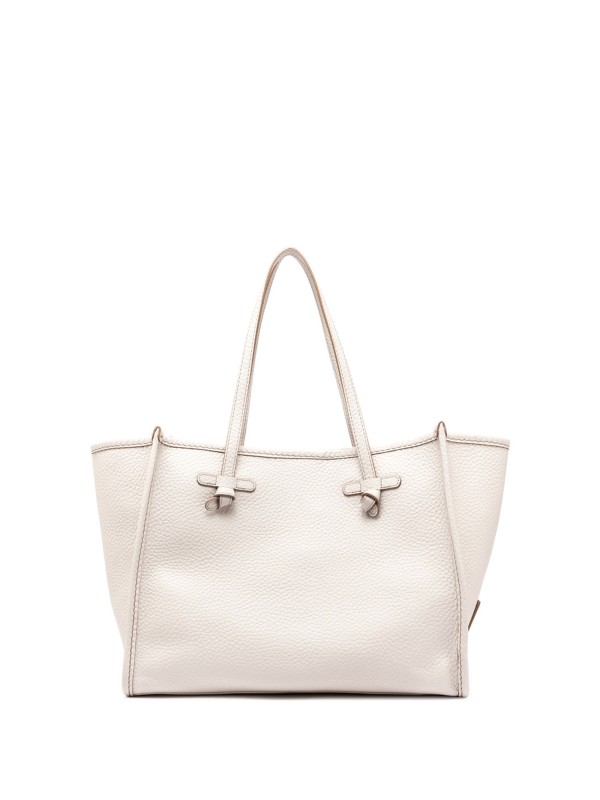 Shopping bag Marcella in pelle bubble double sabbia