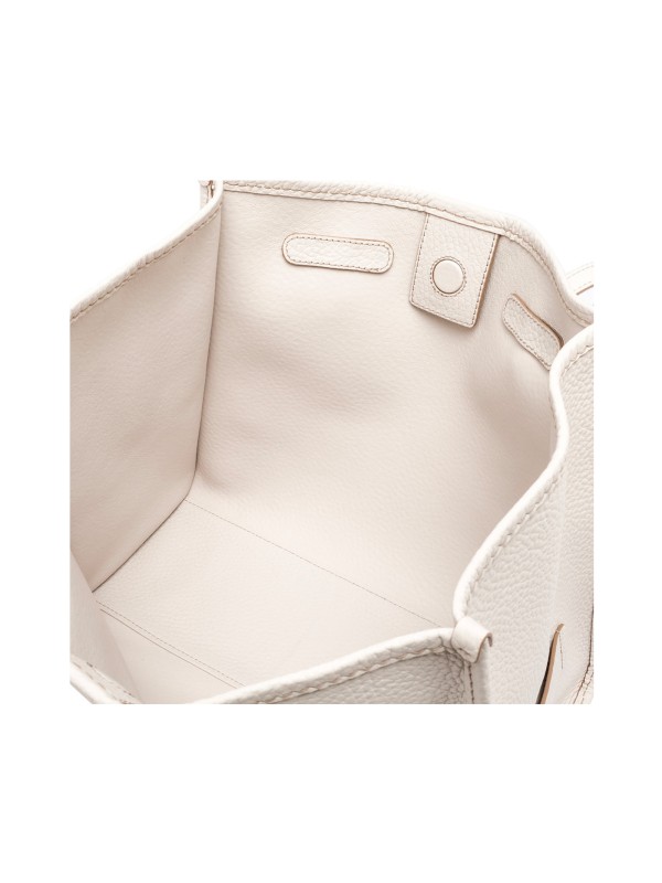 Shopping bag Marcella in pelle bubble double sabbia