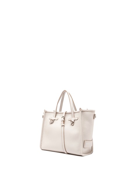 Shopping bag Marcella 32 in pelle bubble double sabbia