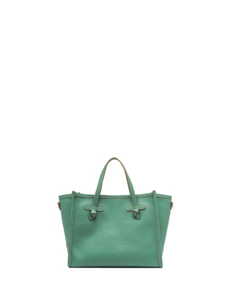 Marcella 32 shopping bag in bubble double leather mint