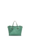 Shopping bag Marcella 32 in pelle bubble double menta