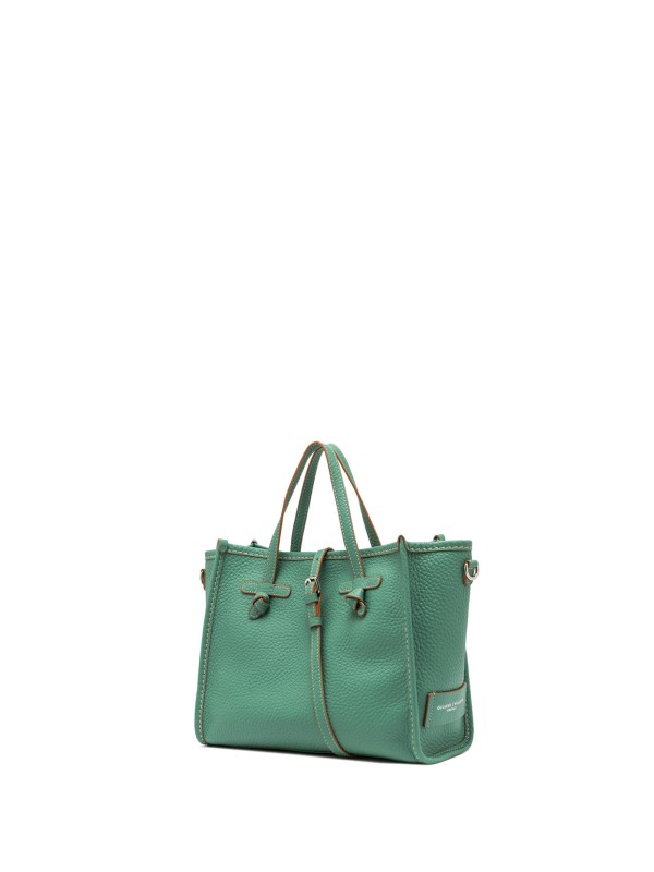 Marcella 32 shopping bag in bubble double leather mint