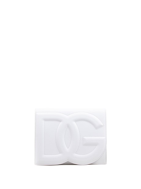 DG Logo Leather Shoulder Bag