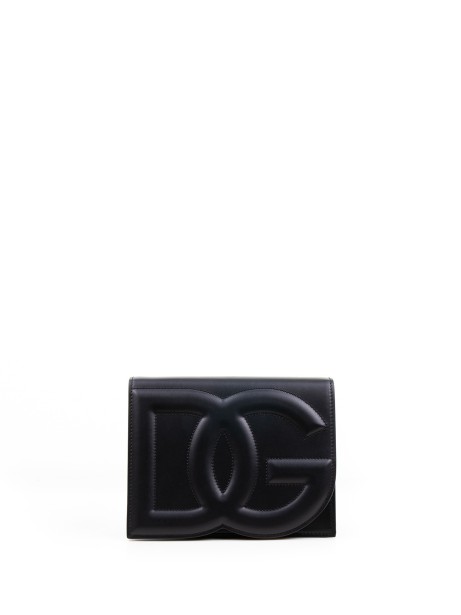 DG Logo Leather Shoulder Bag