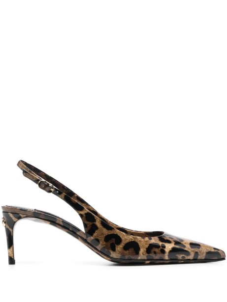 Leopard Print Calfskin Pumps