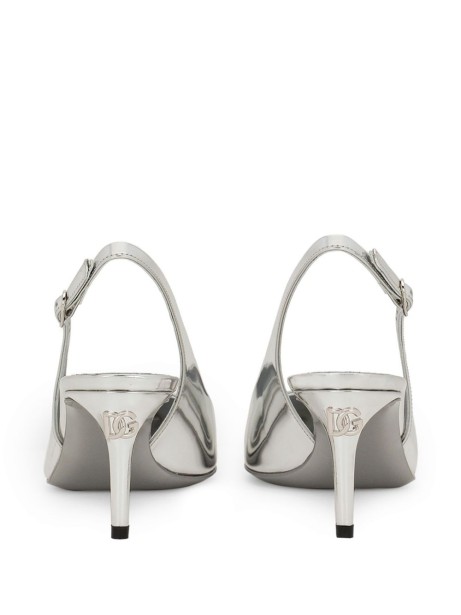 Décolleté slingback in pelle