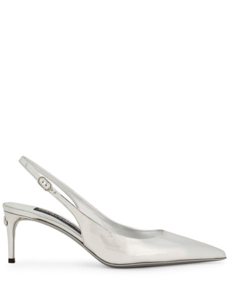 Décolleté slingback in pelle