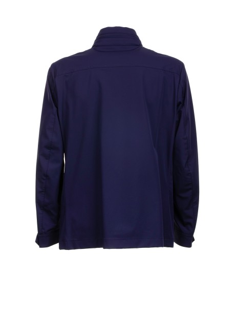 Field Jacket unlined in stretch nylon with water-repellent treatment