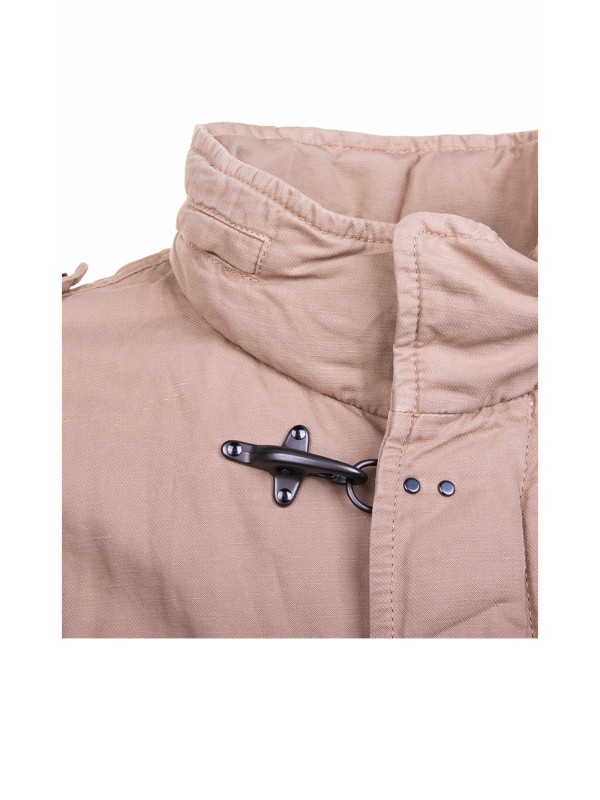 Field over fit jacket in cotton and linen canvas