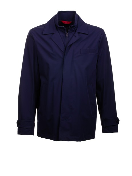 Stretch nylon jacket with water-repellent treatment