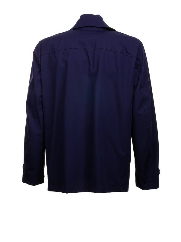 Giubbino in nylon stretch con trattamento idrorepellente