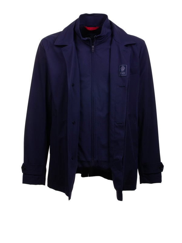 Stretch nylon jacket with water-repellent treatment