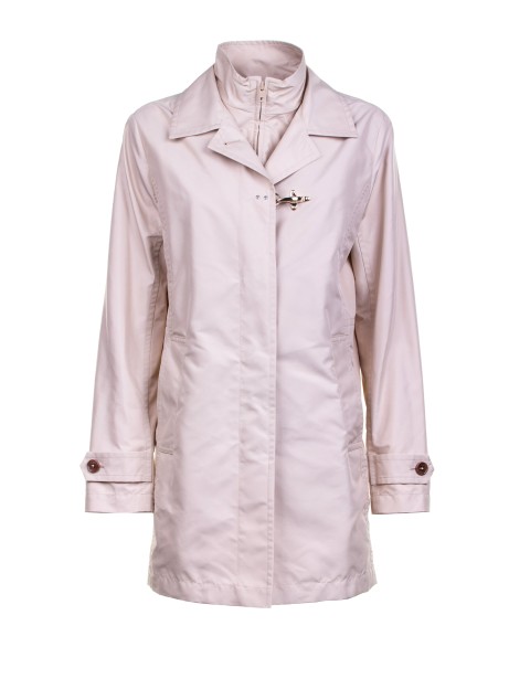 Trench in technical poplin with water-repellent treatment