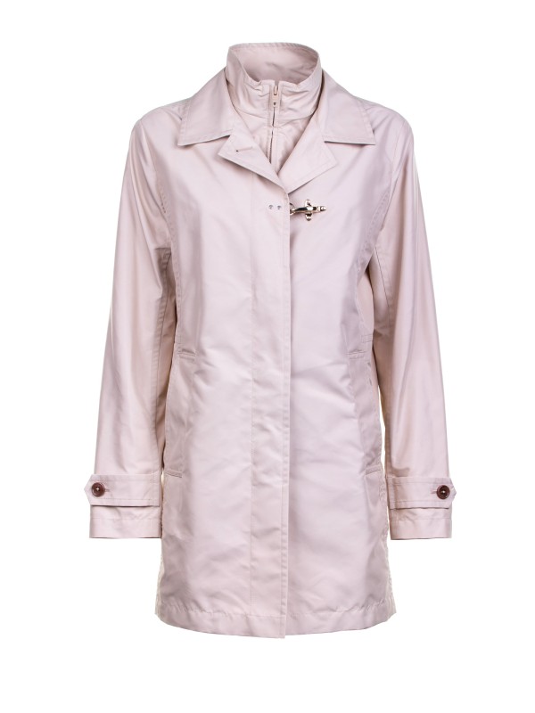 Trench in technical poplin with water-repellent treatment Trench in technical poplin with water-repellent treatment