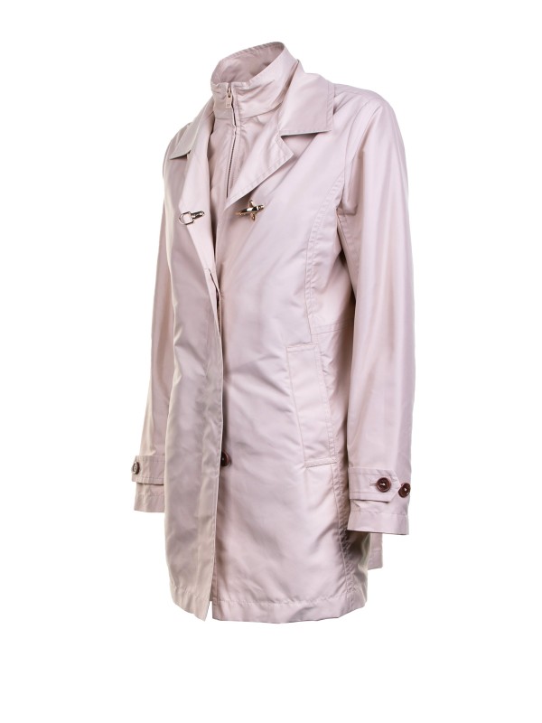 Trench in technical poplin with water-repellent treatment
