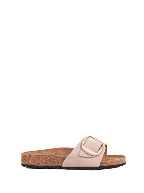 Madrid Big Buckle Nubuck Leather Slipper