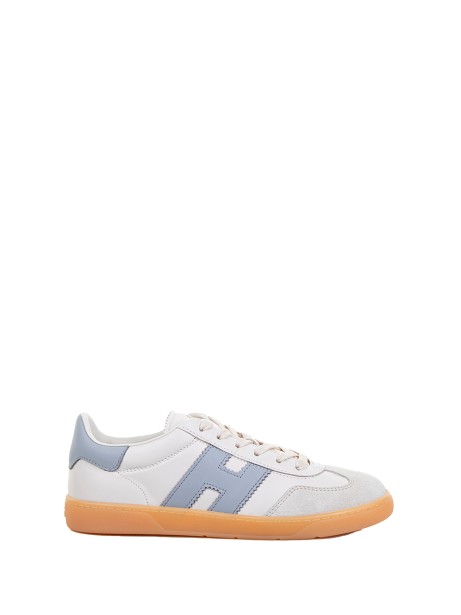 Sneaker Cool donna bianco celeste in pelle