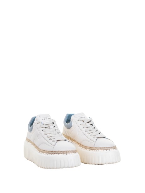 Women's H-Stripes sneaker in nappa and suede 2