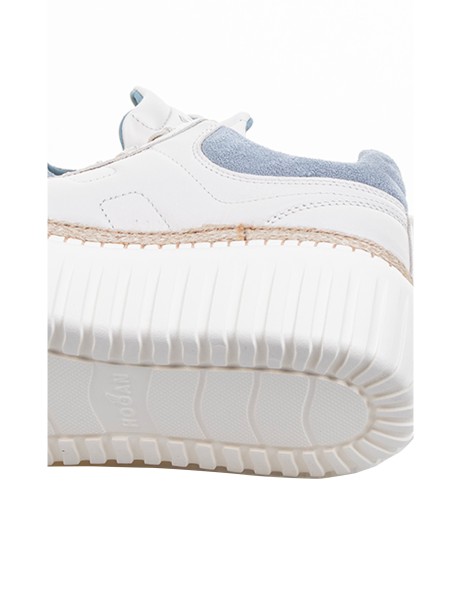 Women's H-Stripes sneaker in nappa and suede