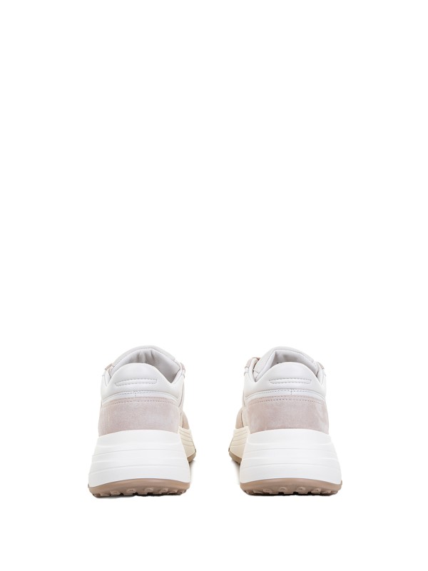 Hi-Fi platform sneaker in leather and suede