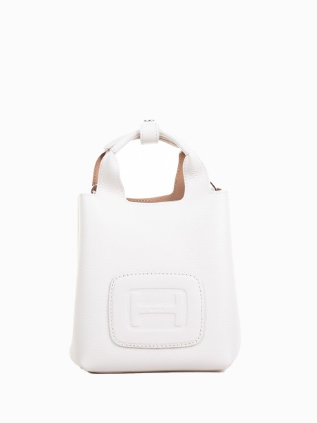 Shopping bag H-Bag mini in pelle martellata