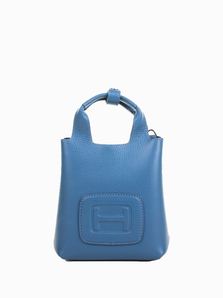 Shopping bag H-Bag mini in pelle martellata