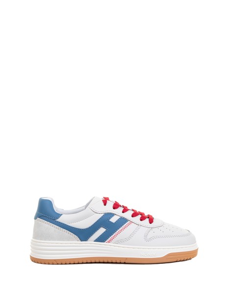 Sneaker H630 uomo in pelle azzurro e arancio Sneaker H630 uomo in pelle azzurro e arancio