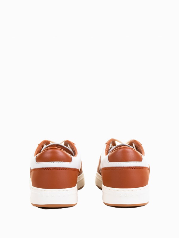 Sneaker H668 uomo in pelle bicolore