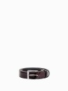 Semi-gloss leather belt