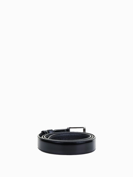Semi-gloss leather belt