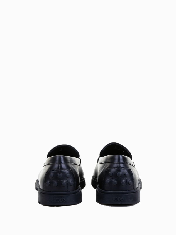 Mocassino con mascherina uomo in pelle