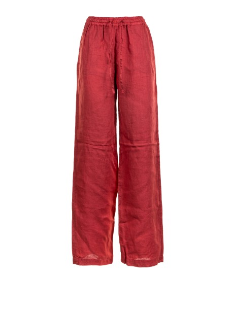 Pantalone a vita alta donna corallo Pantalone a vita alta donna corallo
