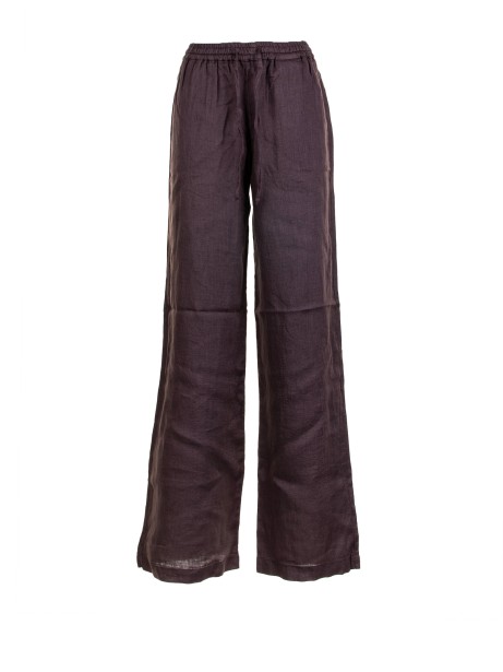 Women's High-waisted Trousers Brown