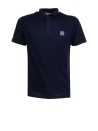 Polo blu con logo