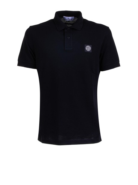 Polo nera con logo