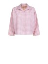 White and pink checked shirt