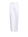 Women's high-waisted trousers in optical white