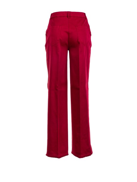 Pantalone donna a vita alta lampone 2