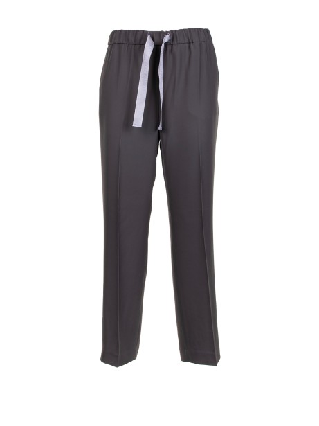 Women's olive trousers with maxi drawstring