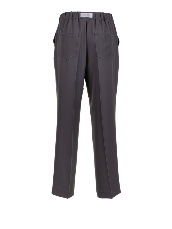 Women's olive trousers with maxi drawstring