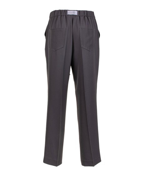 Women's olive trousers with maxi drawstring