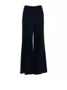 Women's navy blue flared trousers