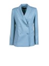 Double-breasted Blazer in Stretch Wool Canvas