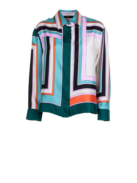Printed Silk Twill Shirt