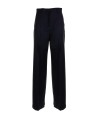 Palazzo trousers in wool canvas